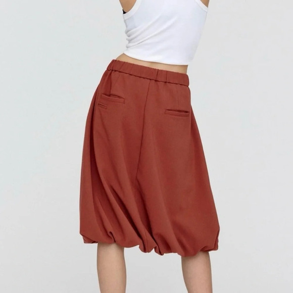 Anthropologie Maeve Pleated Bubble Skirt Size XXS in Brown/Chocolate NEW - Picture 11 of 11